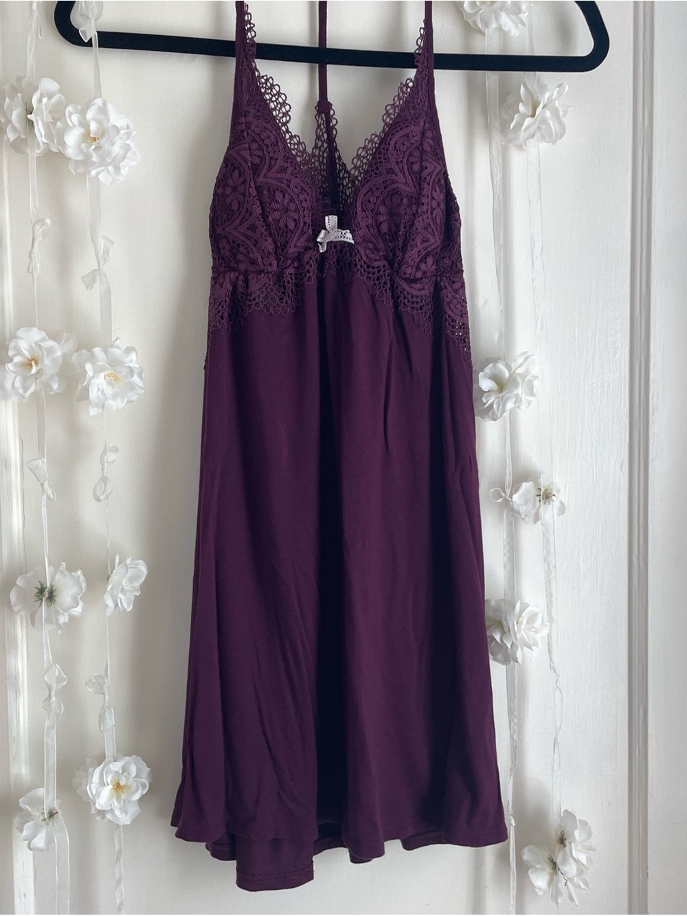 Victoria's Secret Plum Lace-Trim Chemise